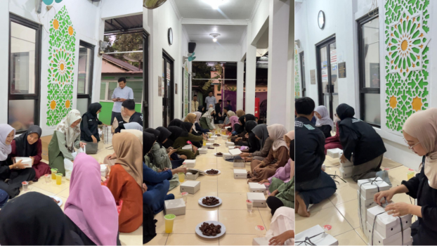 LAZNAS Al Irsyad Purwokerto Salurkan 100 Paket Iftar Ramadhan di Kebokura Sumpiuh